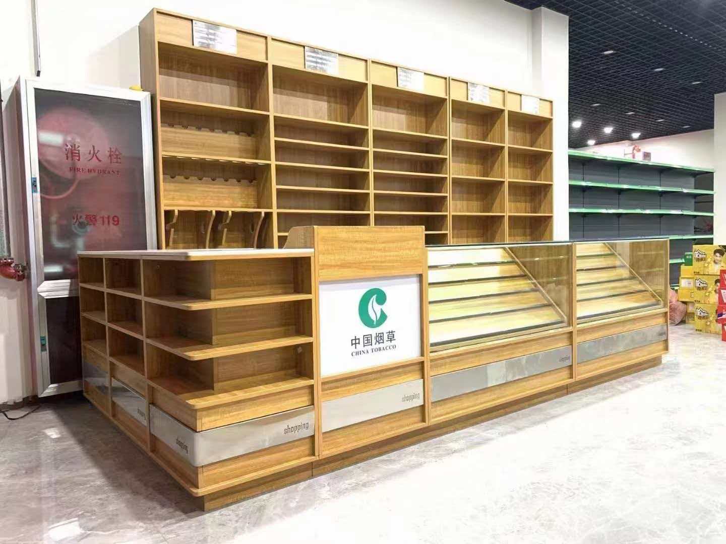 临河区烟酒柜超市货架 - 方案